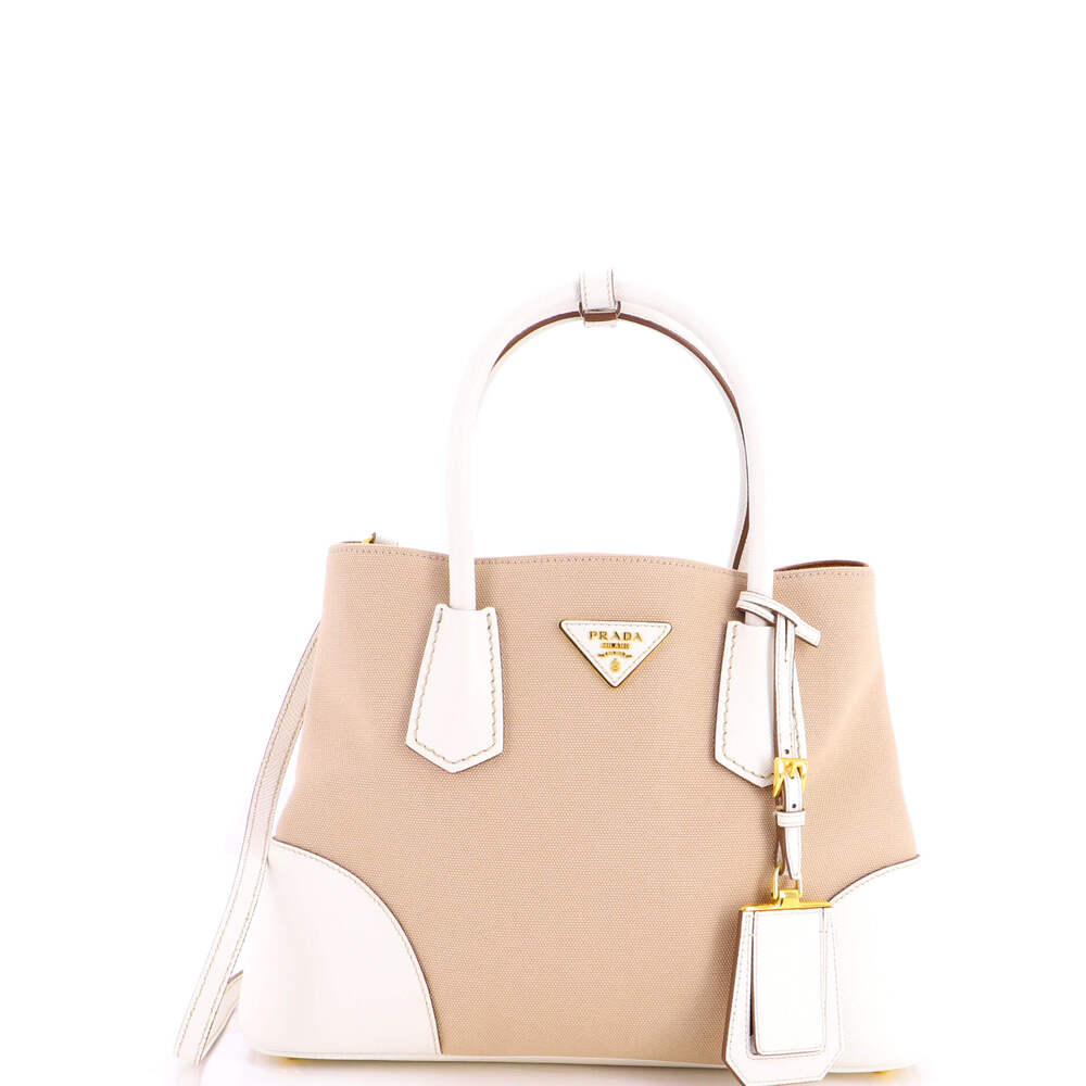 Prada Cuir Double Tote Canvas And #263892P14B